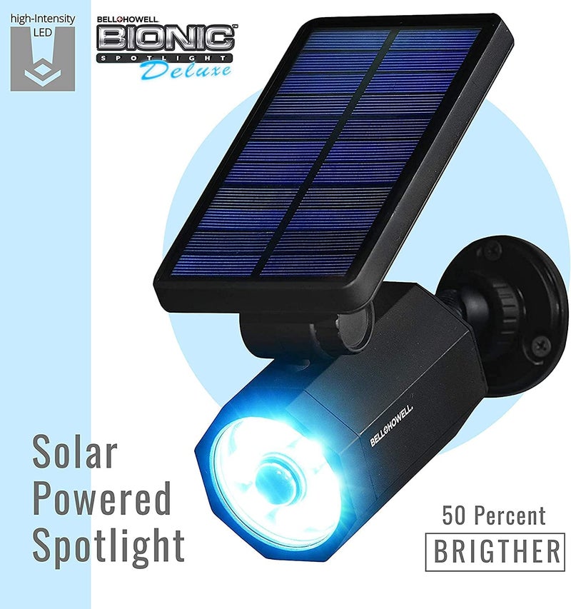 Bell Howell Bell+Howell Bionic Spotlight Deluxe Solar-Powered Spot Light 25 Feet Motion Sensor, Sun Panels, Waterproof Frost Resistant Patio, Yard and Outdoor Lighting As Seen On TV, Blackâ€¦ - Image 2